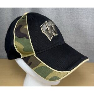 Vintage University of Wisconsin Badgers Camo Hat Cap NCAA T.E.I.‎ Hook & Loop